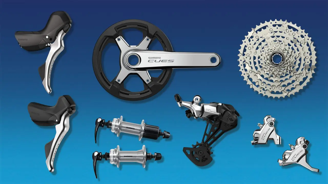 特別仕様の SHIMANO CUES1x10 スピードのポリッシュシルバー